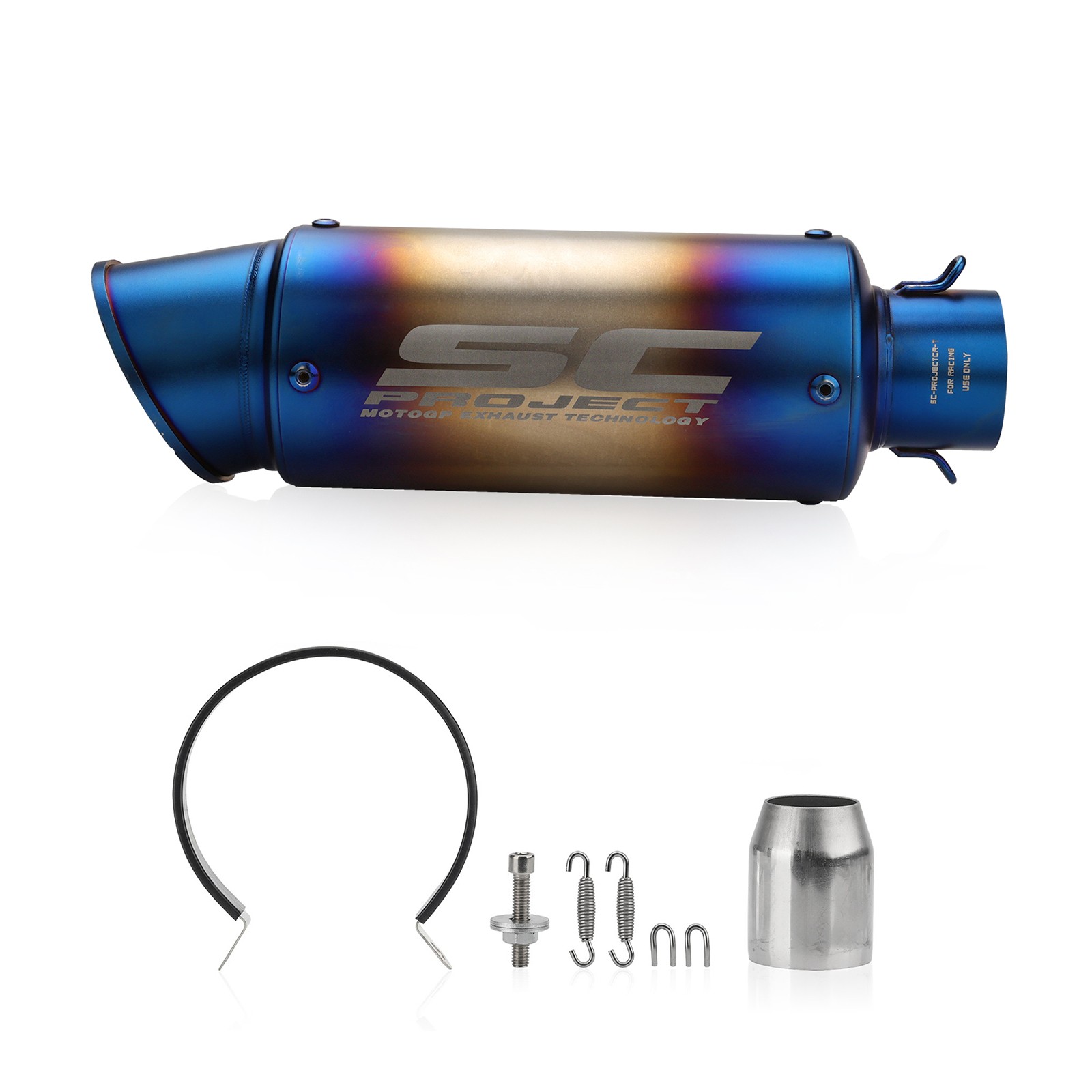 Slip On Exhaust Muffler Pipe Tail Tips For 38-51mm 2″ Universal Motorcycle ATV