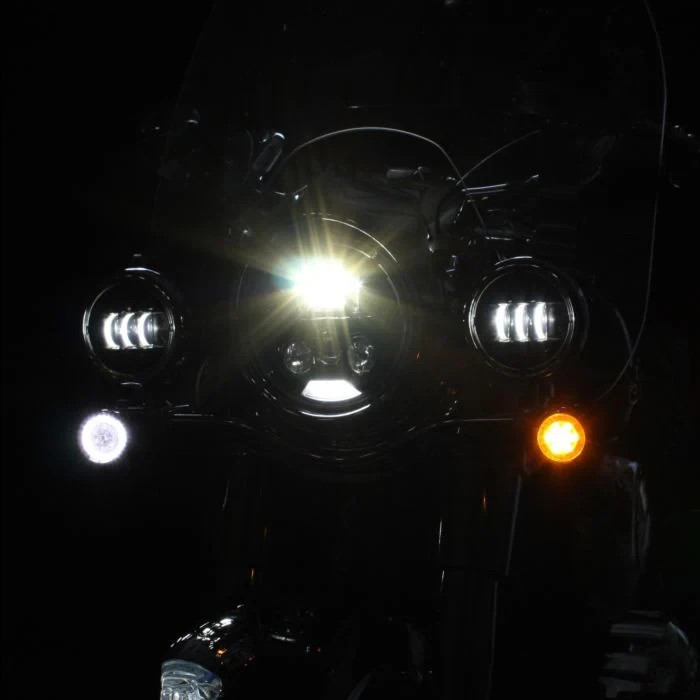 Custom Dynamics ProBEAM Front LED Turn Signals, Gloss Black, Indian Motorcycles