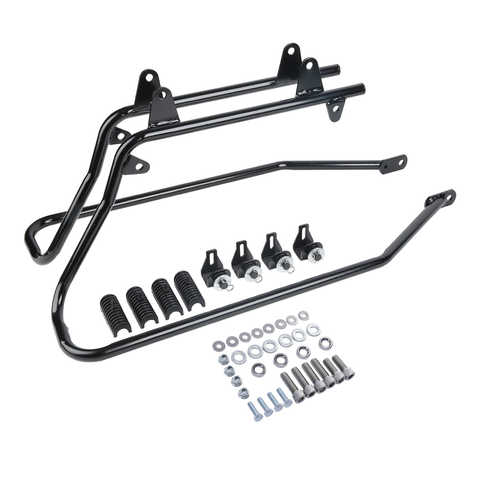 5″ Saddlebag Speaker Lids Bracket Kit Fit For Harley Softail Deluxe 84-17 Black