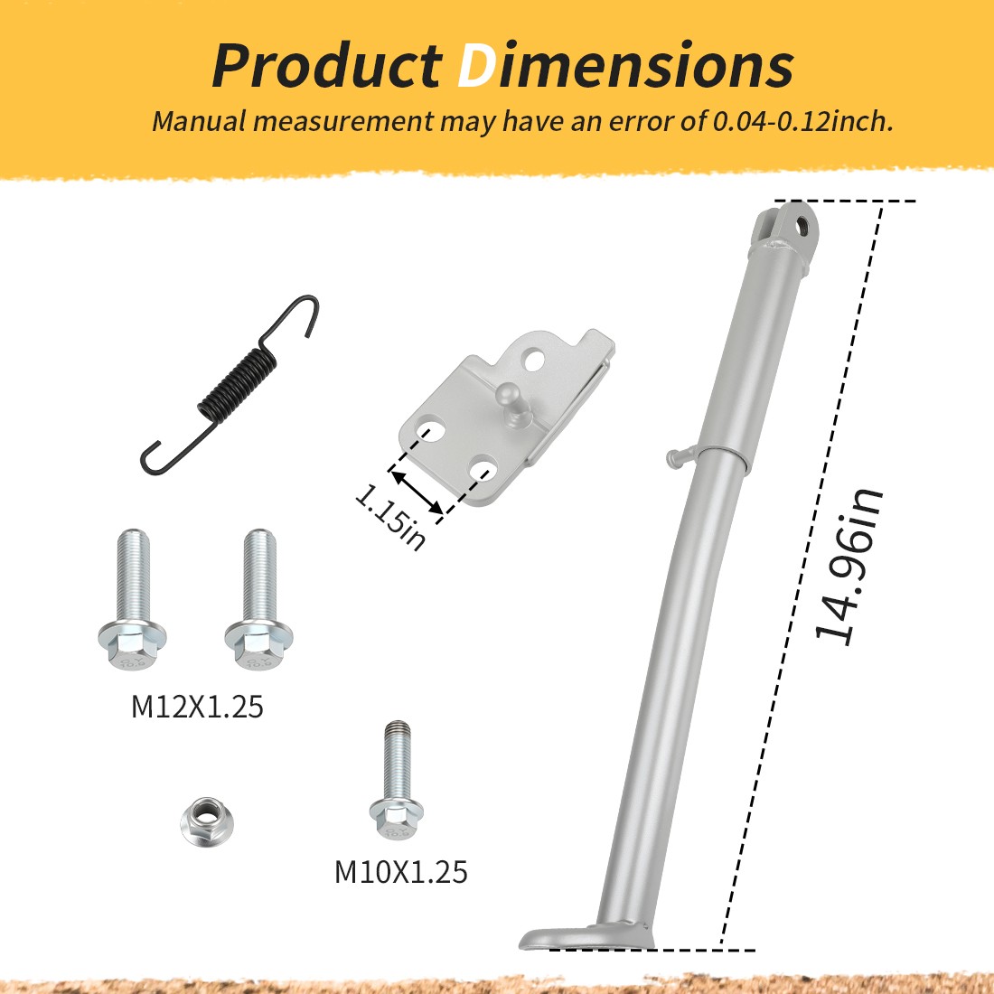 Side Stand Kickstand Kit For Kawasaki KDX250 91-94 KDX200 95-06 KDX220R 97-05