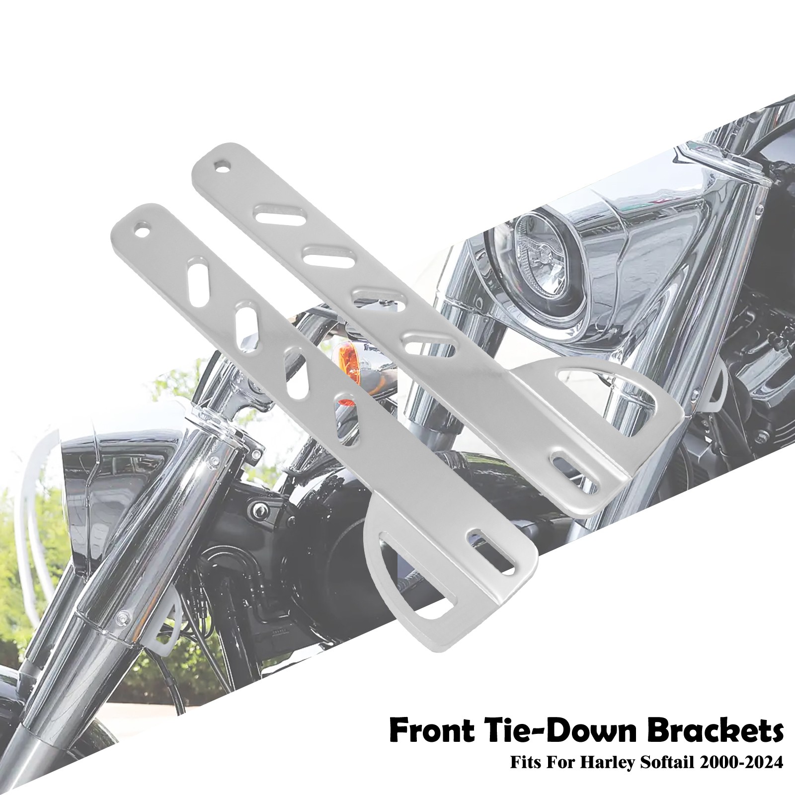 Front Tie Down Brackets For Harley Softail Fat Boy Heritage Classic FLSTC 00-24