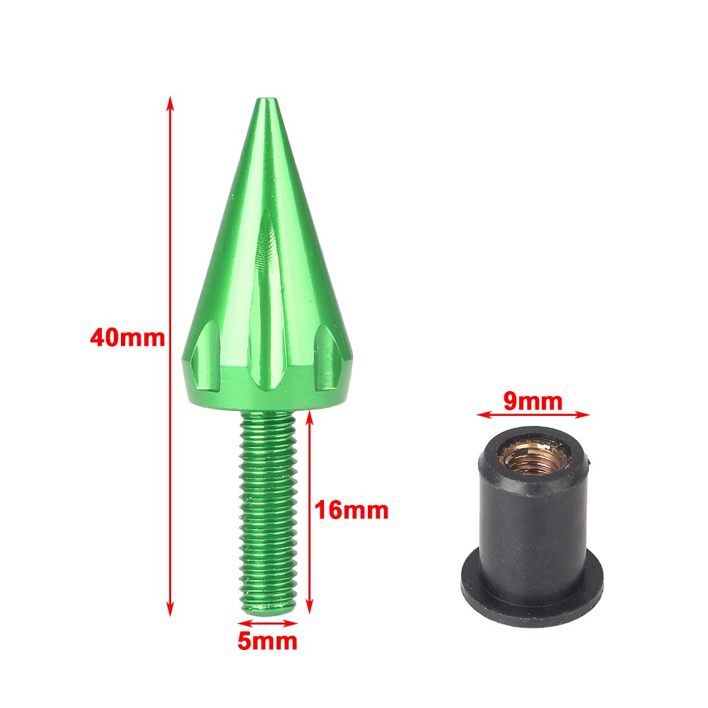 For Honda Yamaha Suzuki BMW Silver Motorcycle Windshield Spike Bolt Screw Kit