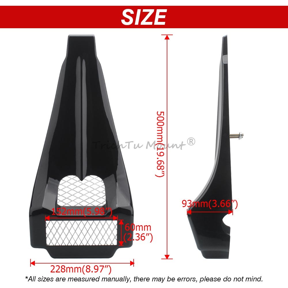 Front Chin Spoiler Radiator Grill For Harley Electra Glide Ultra Classic 97-13