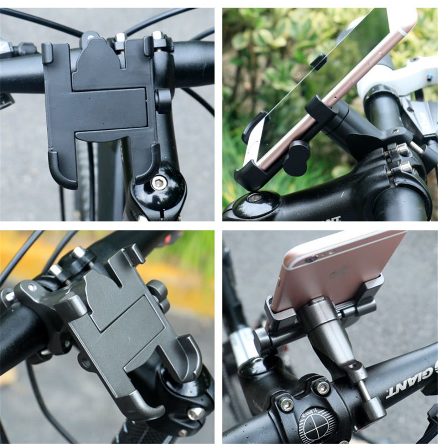 3.5″-6.5″Cell Phone Holder Motorcycle Bike Handlebar Moped Scooter Mount Holder