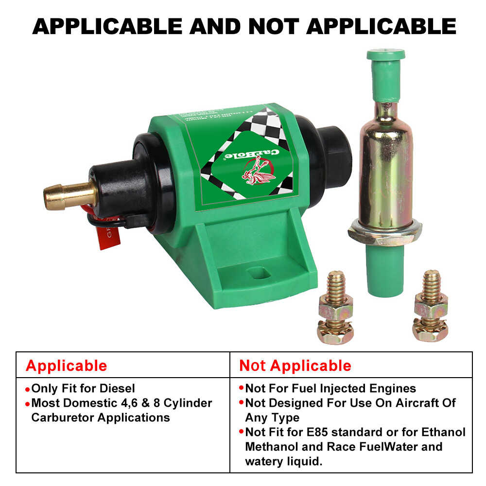 Universal Diesel Electronic Fuel Pump 4-7 PSI 12 Volt Self Priming Transfer