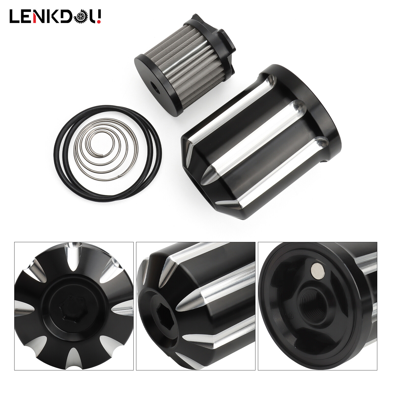Aluminium Reusable Oil Filter For Harley Twin Cam Softail Street Glide SPORTSTER