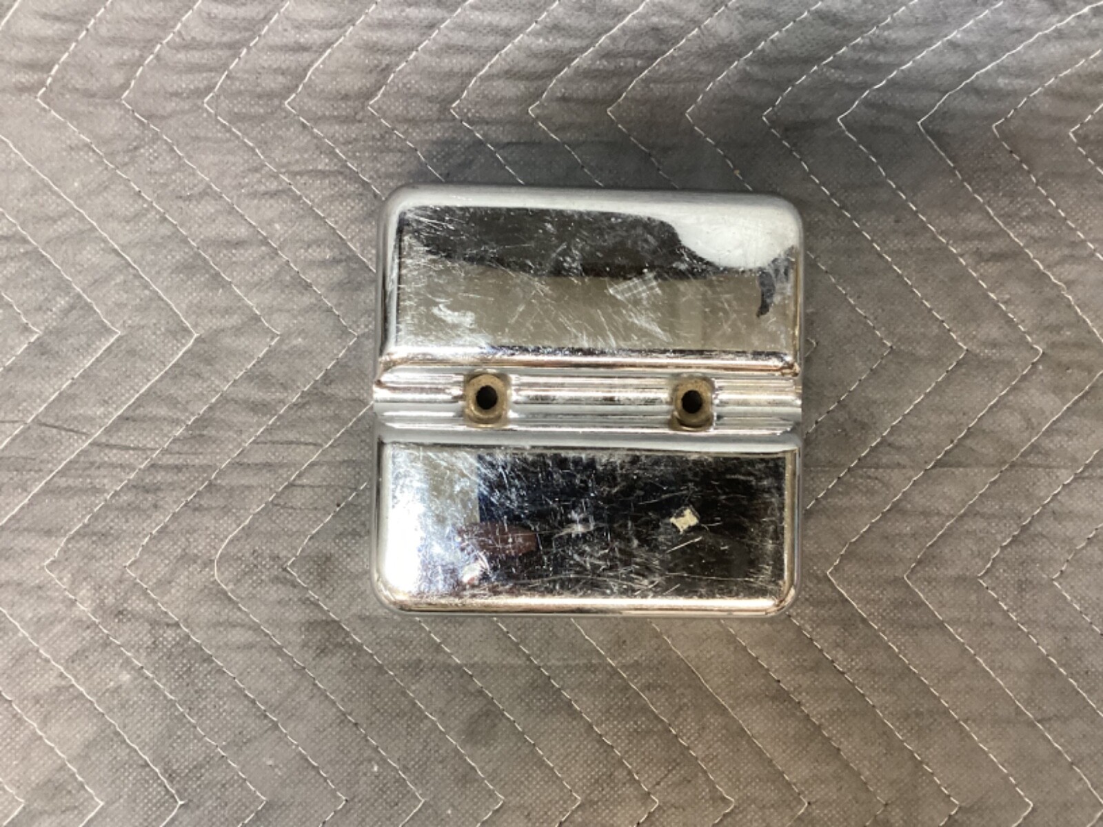 VINTAGE HARLEY COIL FUSE ELECTRICAL SIDE COVER PLATE TOP PANEL CHROME STEEL BOX