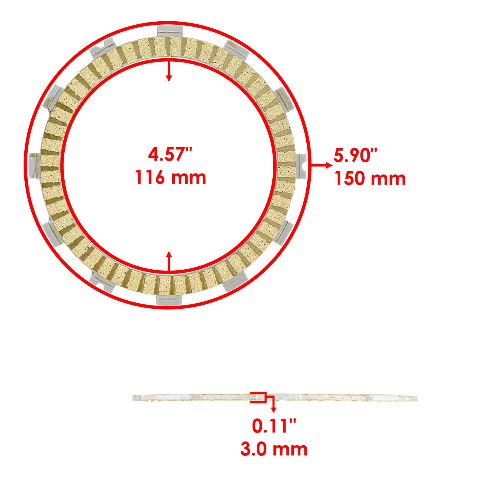 Clutch Friction Plates for Honda CR500R 1984 1985 1986 1987 1988 1989
