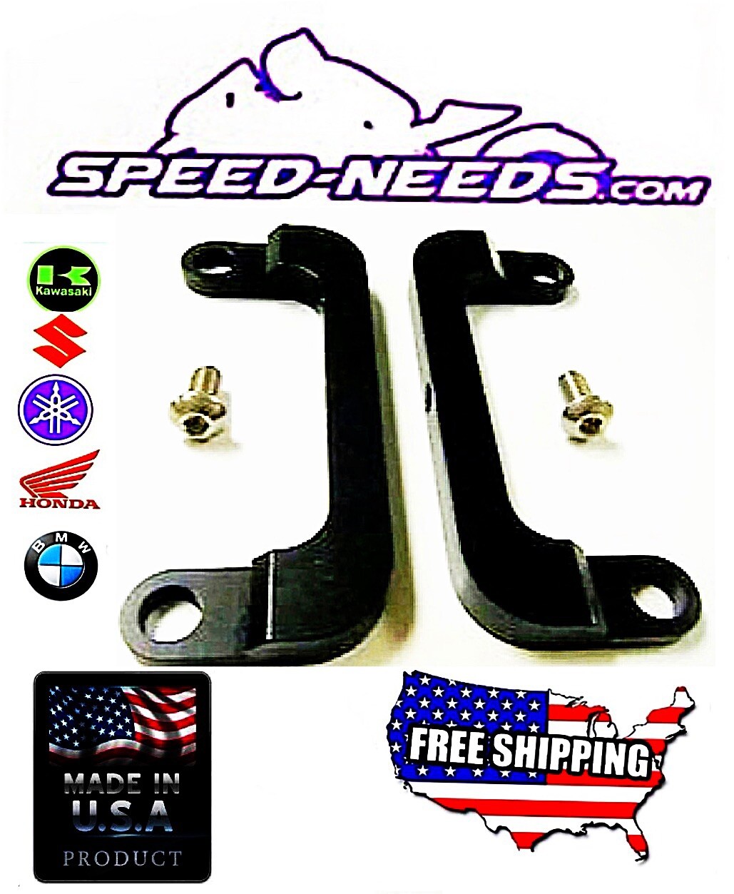 GSX-R1000 GSXR MONOBLOC BREMBO M4 108mm LOWERING STRAP CALIPER MOUNTING BRACKETS