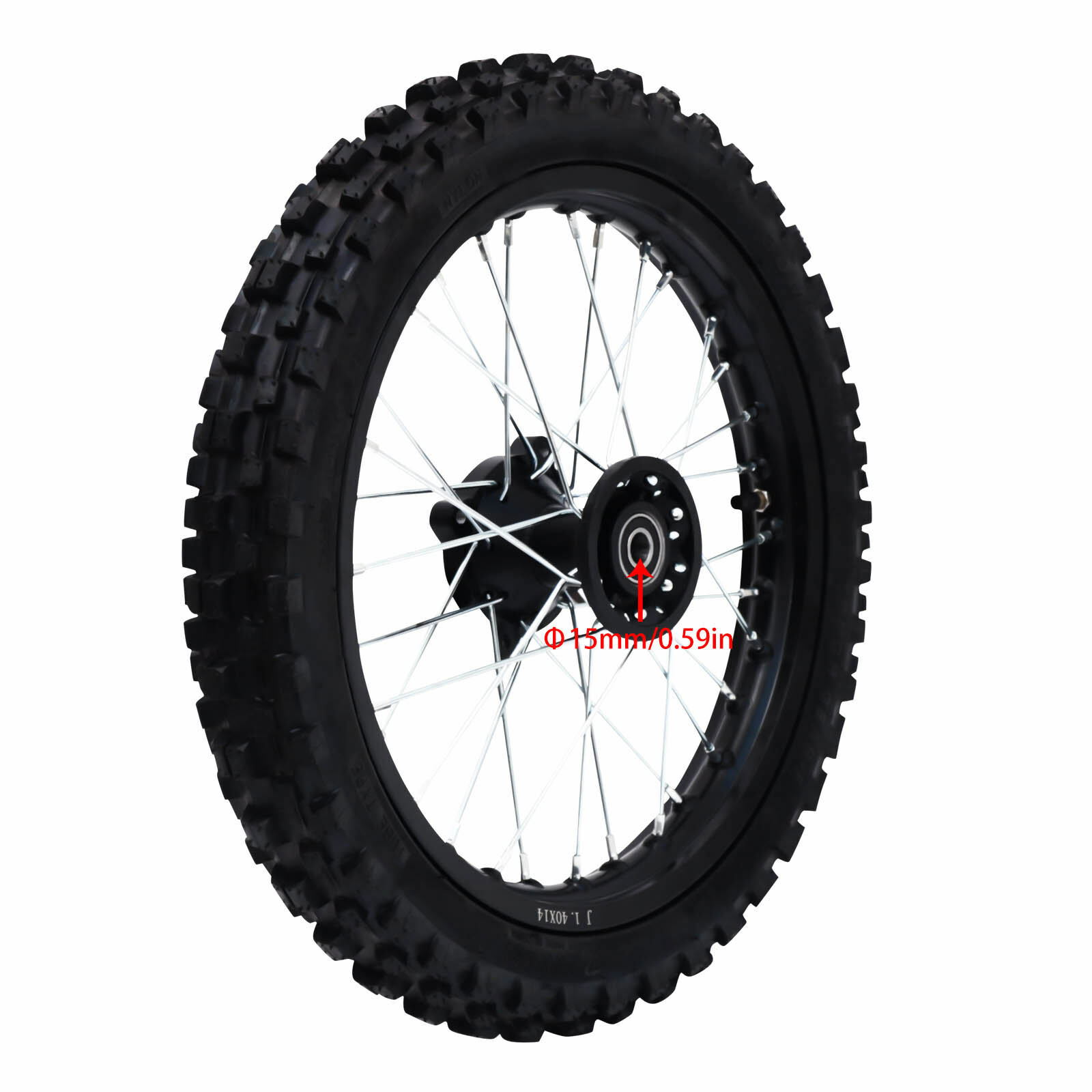 Dirt Pit Bike Tires Set Rear Wheel Rim 80/100-12 & Front Wheel Rim 60/100-14 USA