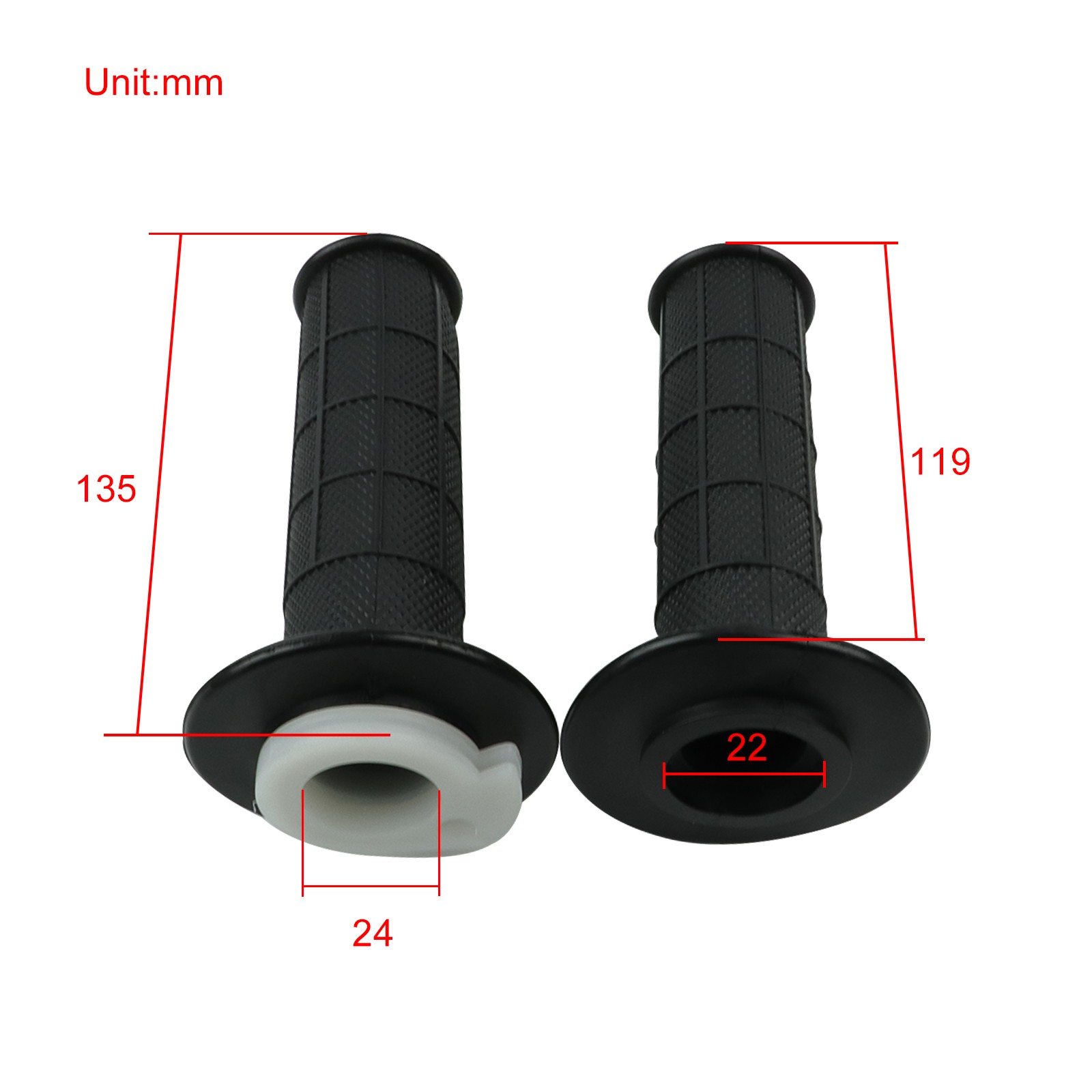 22mm 7/8″ Twist Throttle Accelerator Handle Grips Cable Set Mini Bike ATV Quad