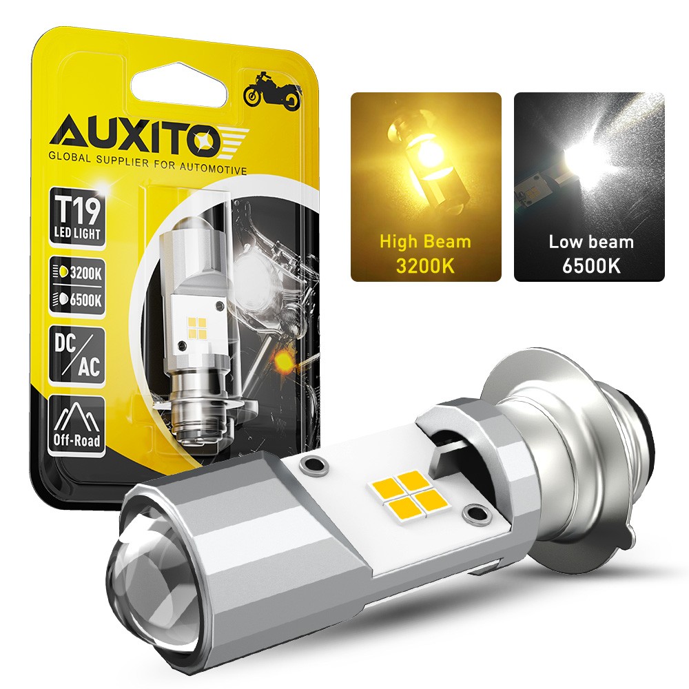 P15D/T19/H6M LED Motorcycle Headlight Bulbs White Yellow High Low Beam Light