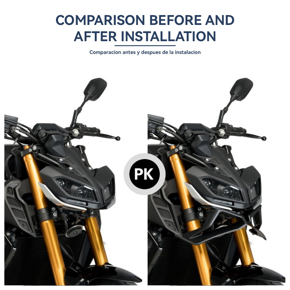 Downforce Naked Frontal Spoilers Winglet Aerodynamic For Yamaha MT-09 2017-2020