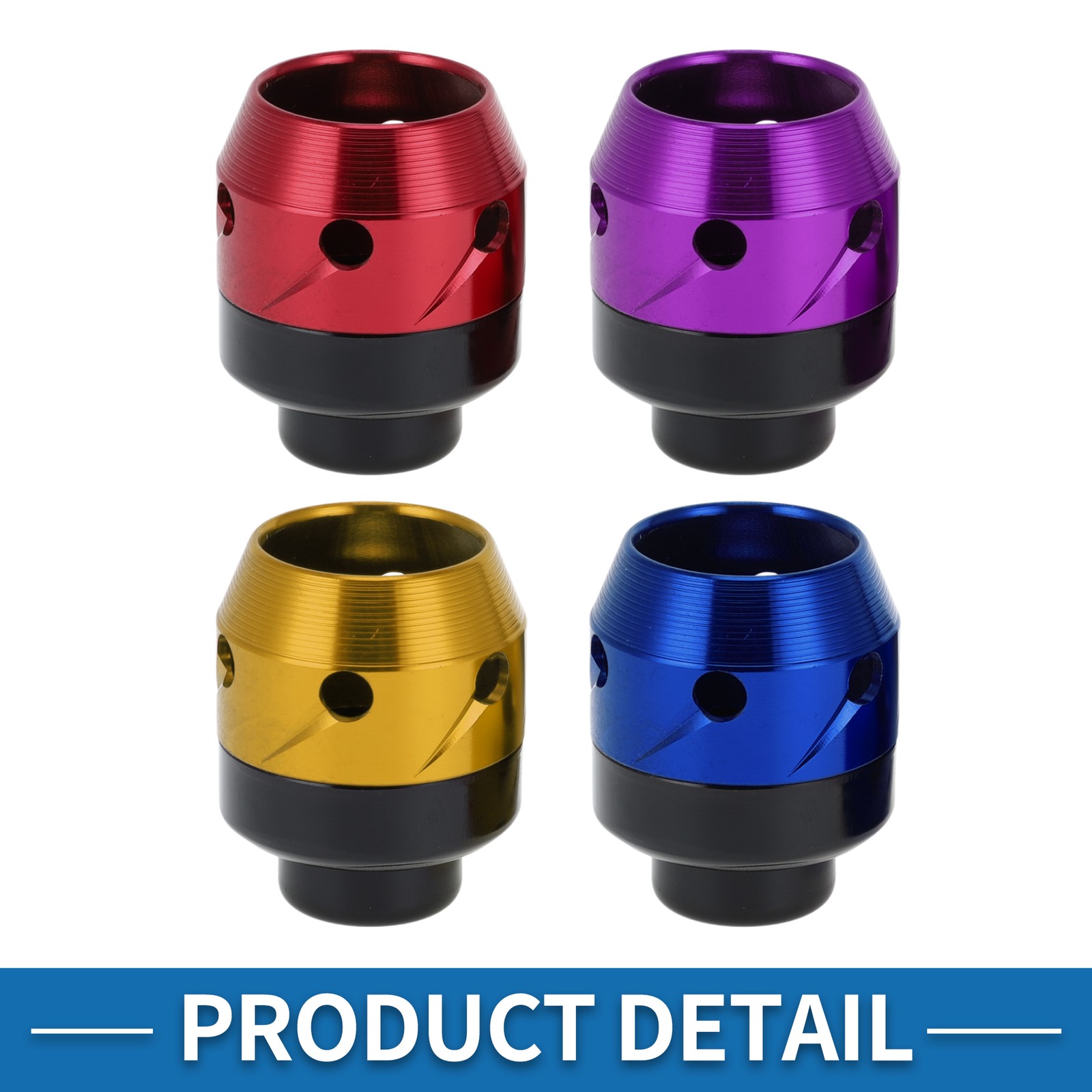 Motorcycle Front Fork Frame Sliders Falling Protection Aluminum Alloy Blue 2 Pcs