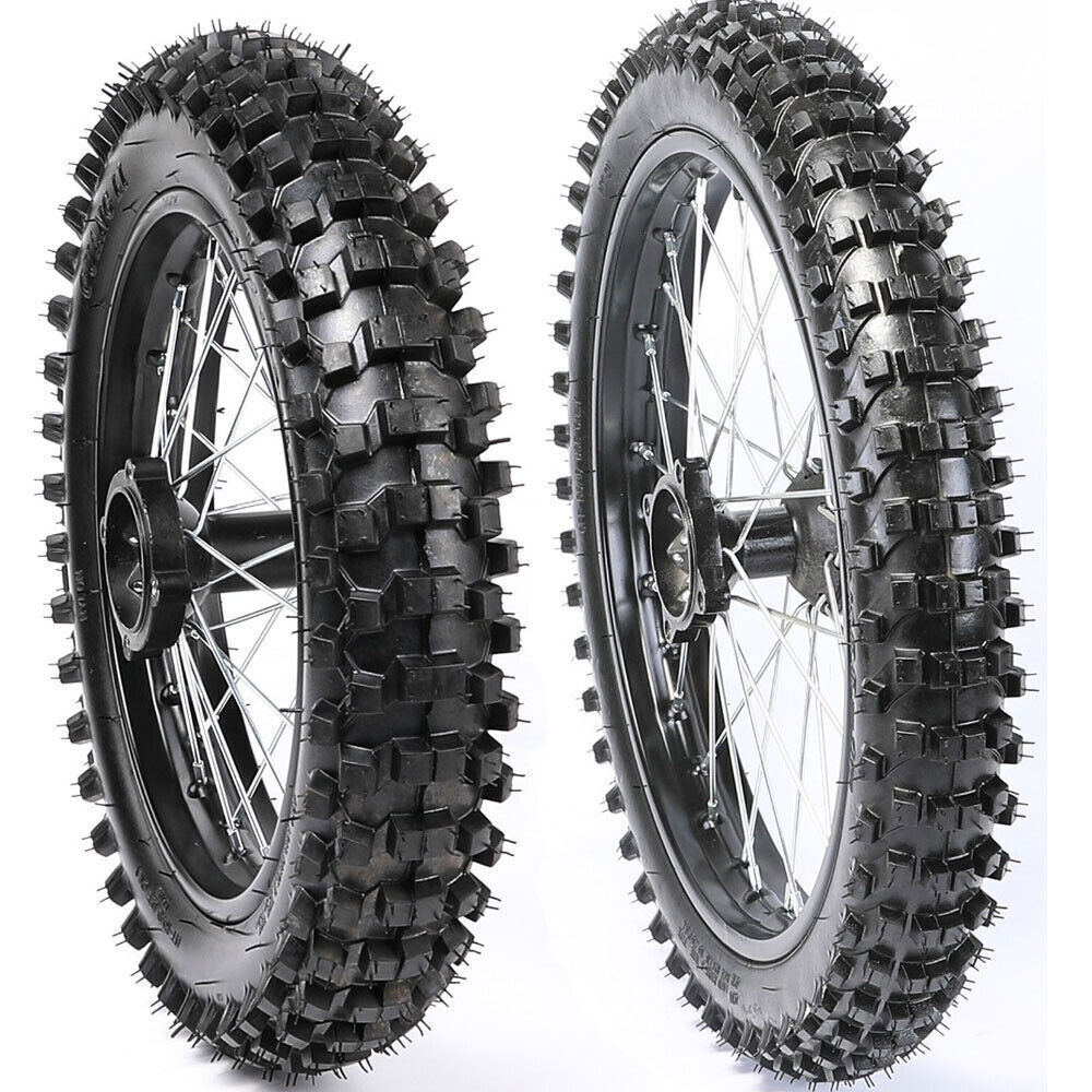 70/100-17” +90/100-14” Wheel Rim Tire for CR85 CR80 YZ85 YZ80 KX85 Pit Bike