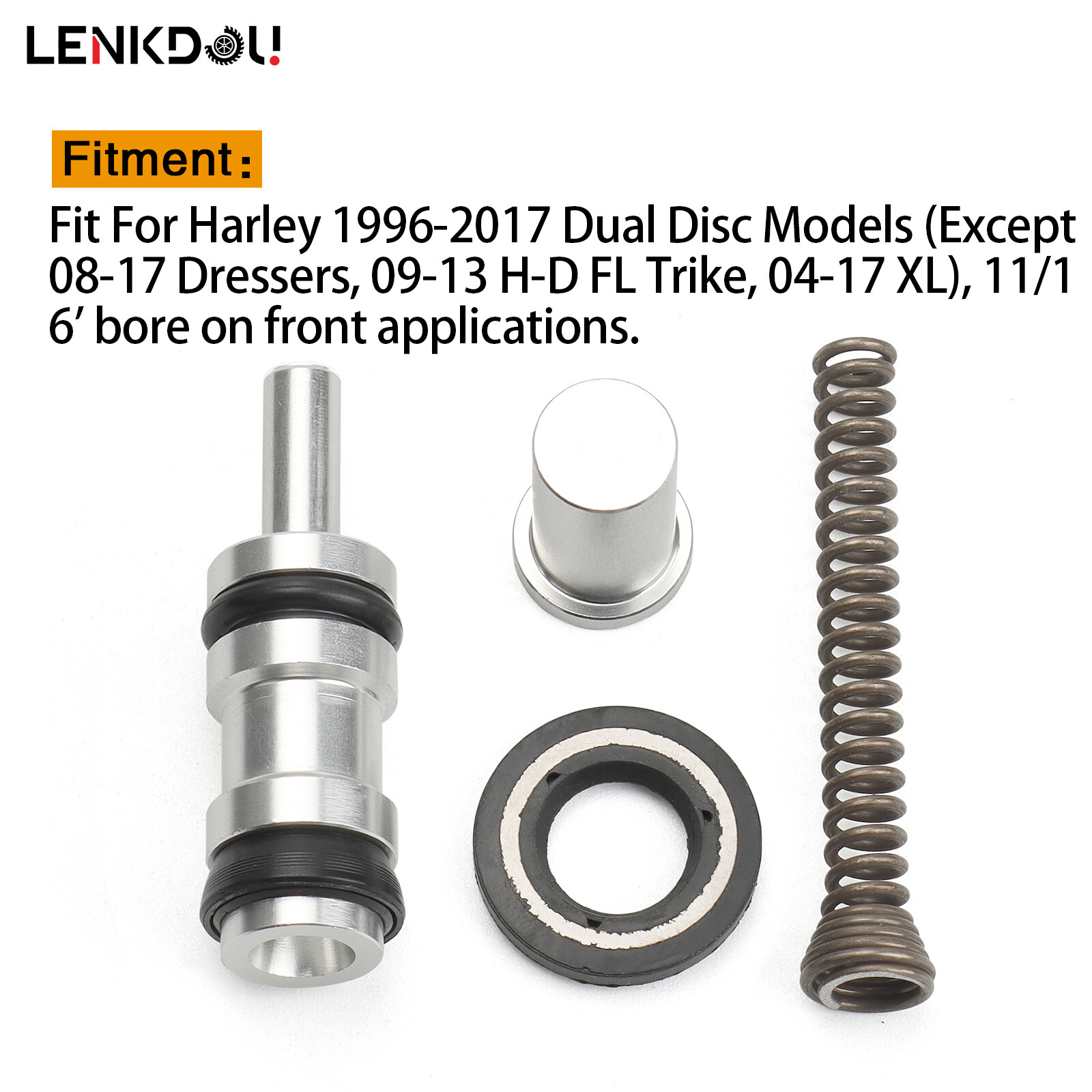 Sngl Disc Front Brake Master Cylinder Repair Kit Harley 1996-2017 Softail Dyna