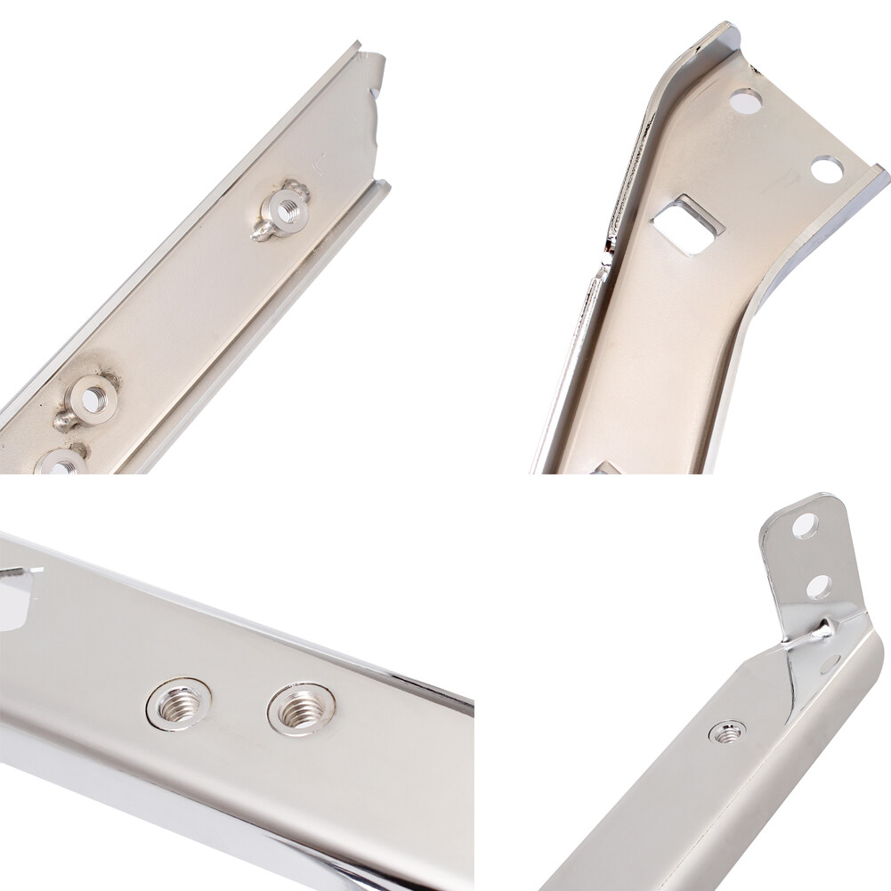 Pair Chrome Saddlebag Rail Support Brackets for Harley Touring FLT FLHT 85-08