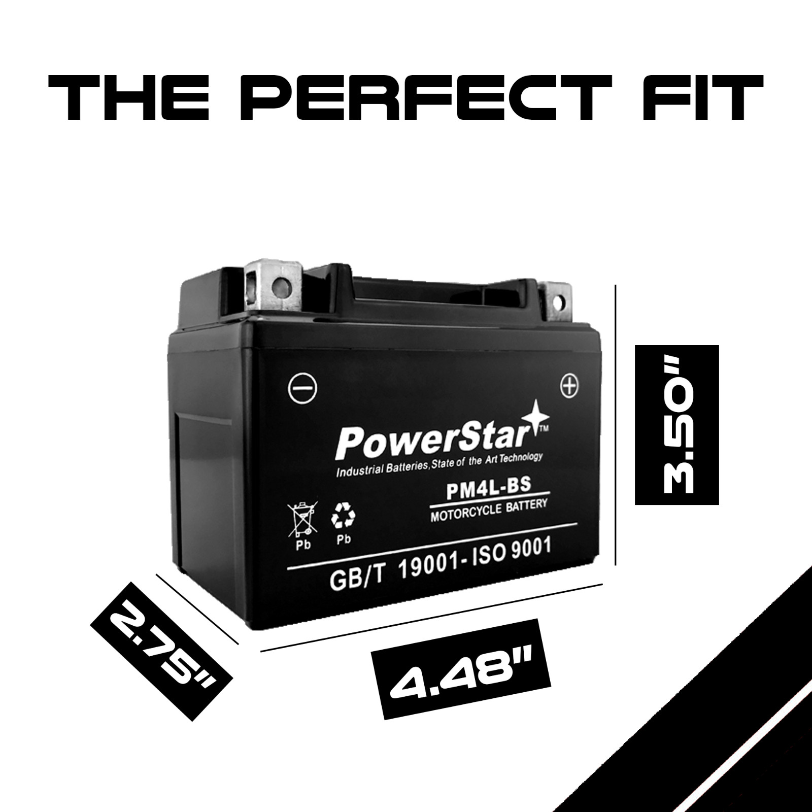 PowerStar SLA Motorcycle PowerSport Battery Replaces Continental CB4L-B