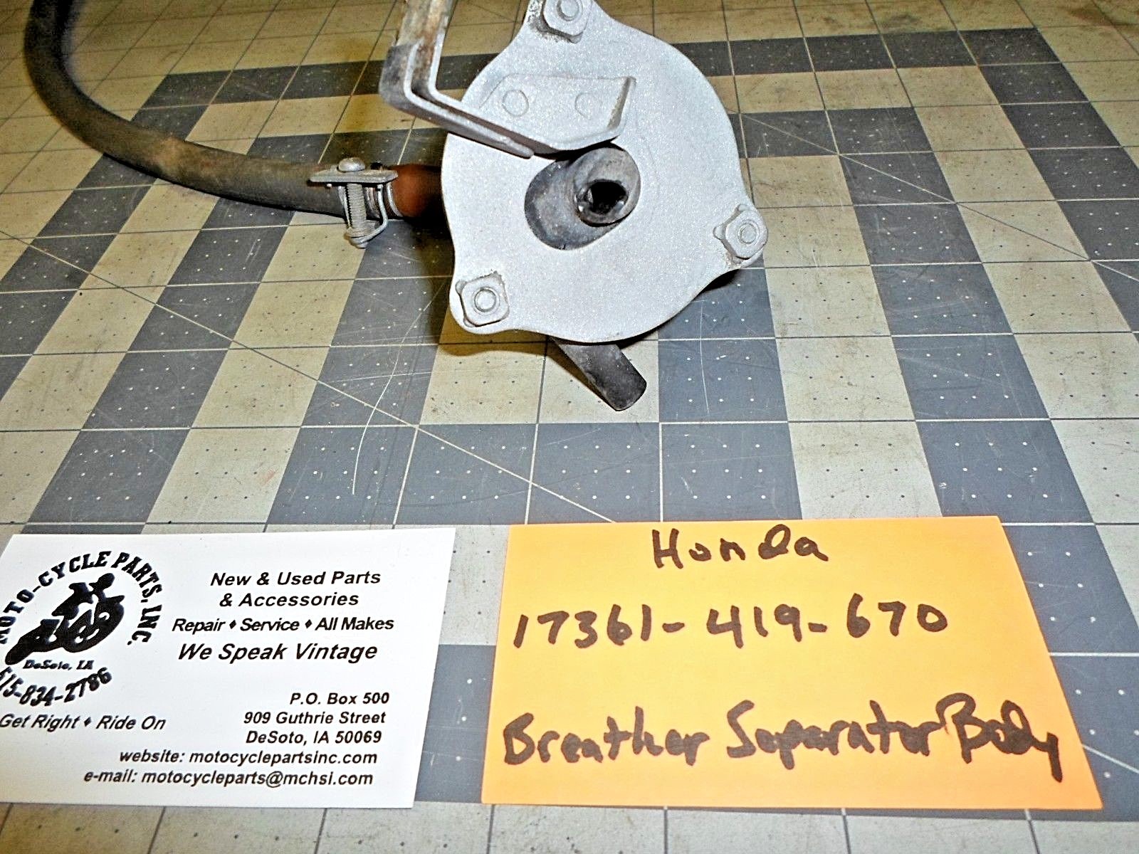 HONDA C70 17361-419-670 BREATHER SEPARATOR USED 1 QUANTITY OEM FREE SHIPPING