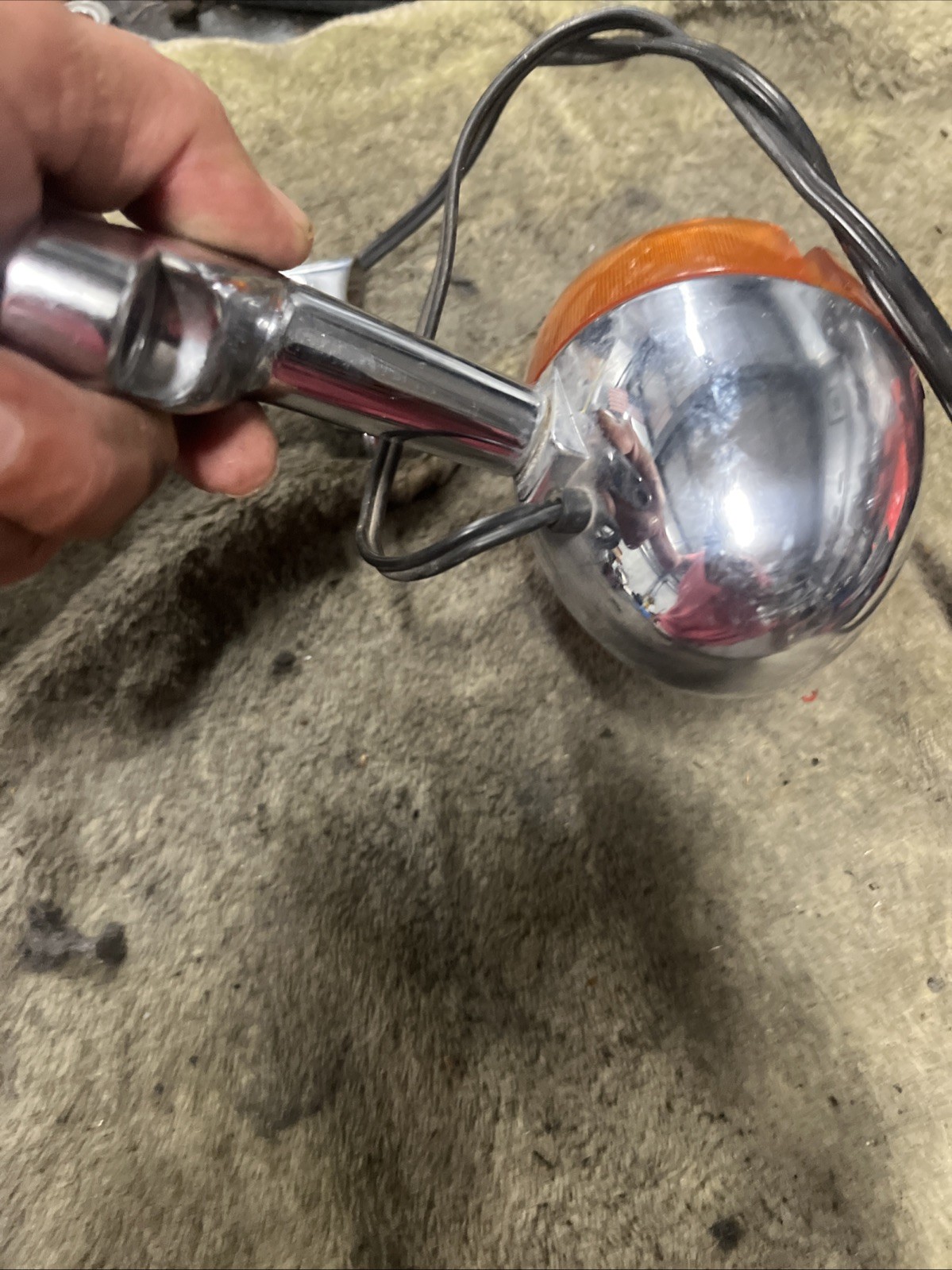 1991 Harley FXRS Lowrider Convertible Front Turn Signal Mount Set CHROME OEM FXR