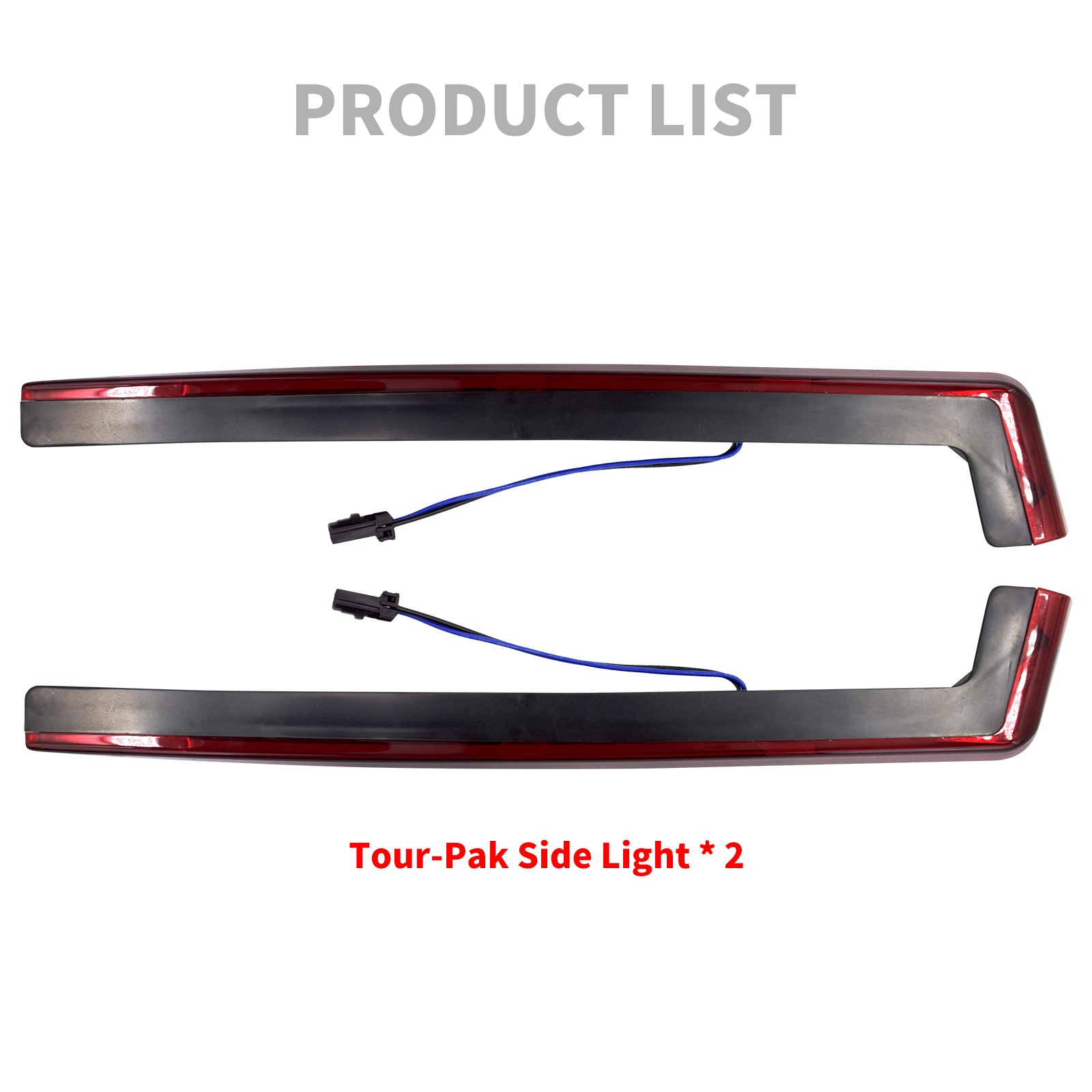 Accent Side Panel LED Light w/ Red Lens For Harley Tour Pack Road King 2006-2025