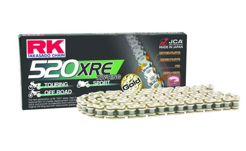 RK 520 XRE XW-Ring Chain 110 Links Gold GB520XRE-110
