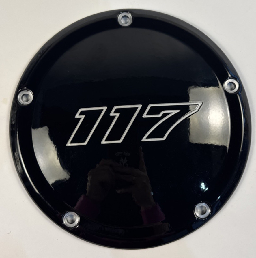 HARLEY-DAVIDSON GENUINE 16-20 GLOSS BLACK 117 DERBY COVER 25700389