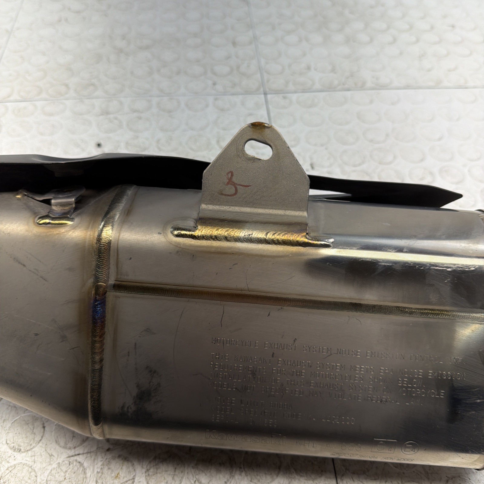 Kawasaki ZX-10R Ninja 2017 exhaust silencer tail pipe OEM SIW SHINBA