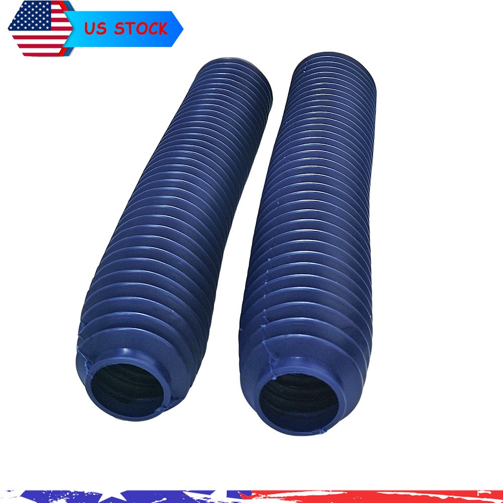 2PC Rubber Motorcycle Front Fork Dust Cover Gaiters Gaitors Boots Shock Absorber