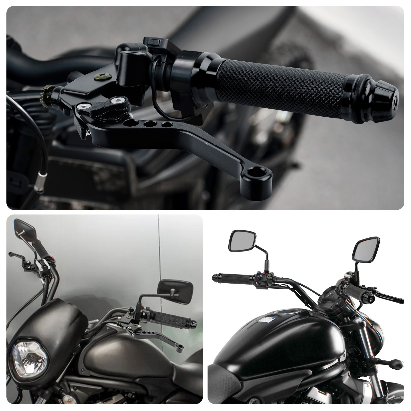 Handlebar Brake Master Cylinder Clutch Lever + Hand Grips For Kawasaki Z125 Pro