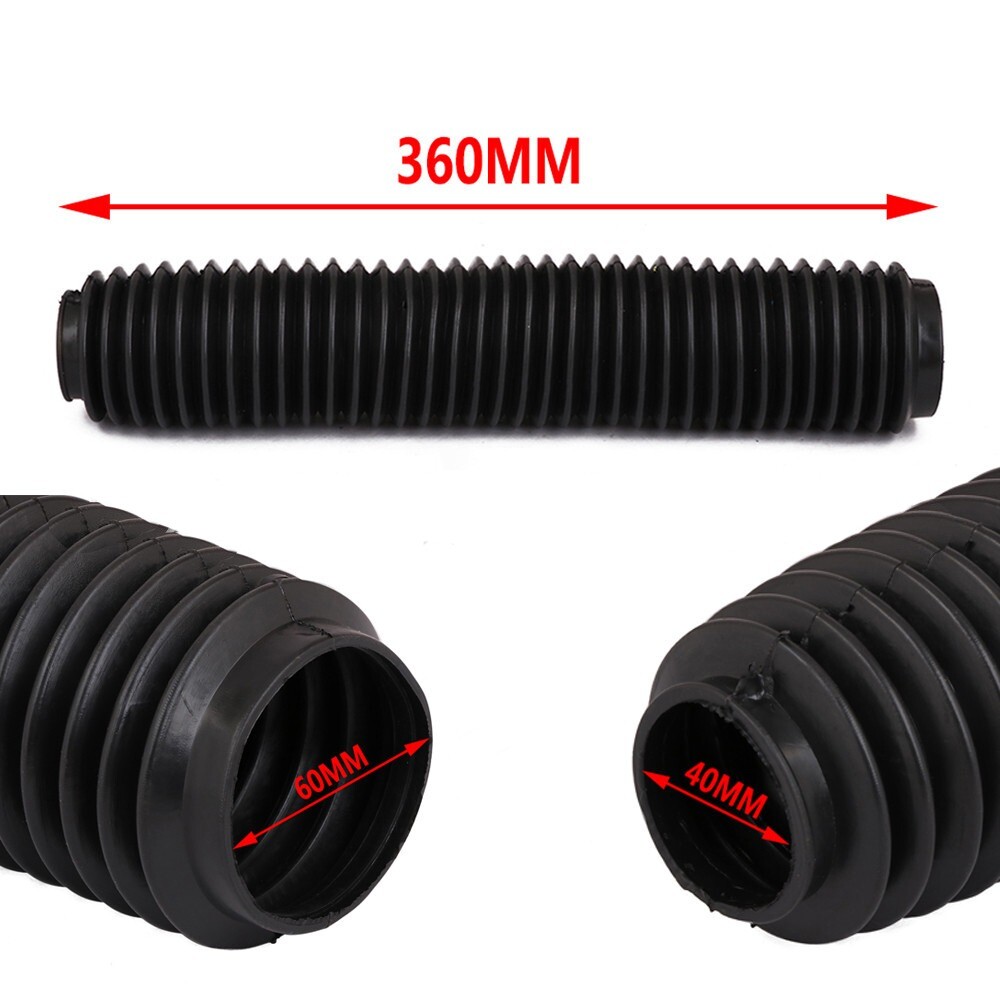 Motorcycle Rubber Front Fork Dust Cover Gaiters Gaitors Boots Shock Absorber x2