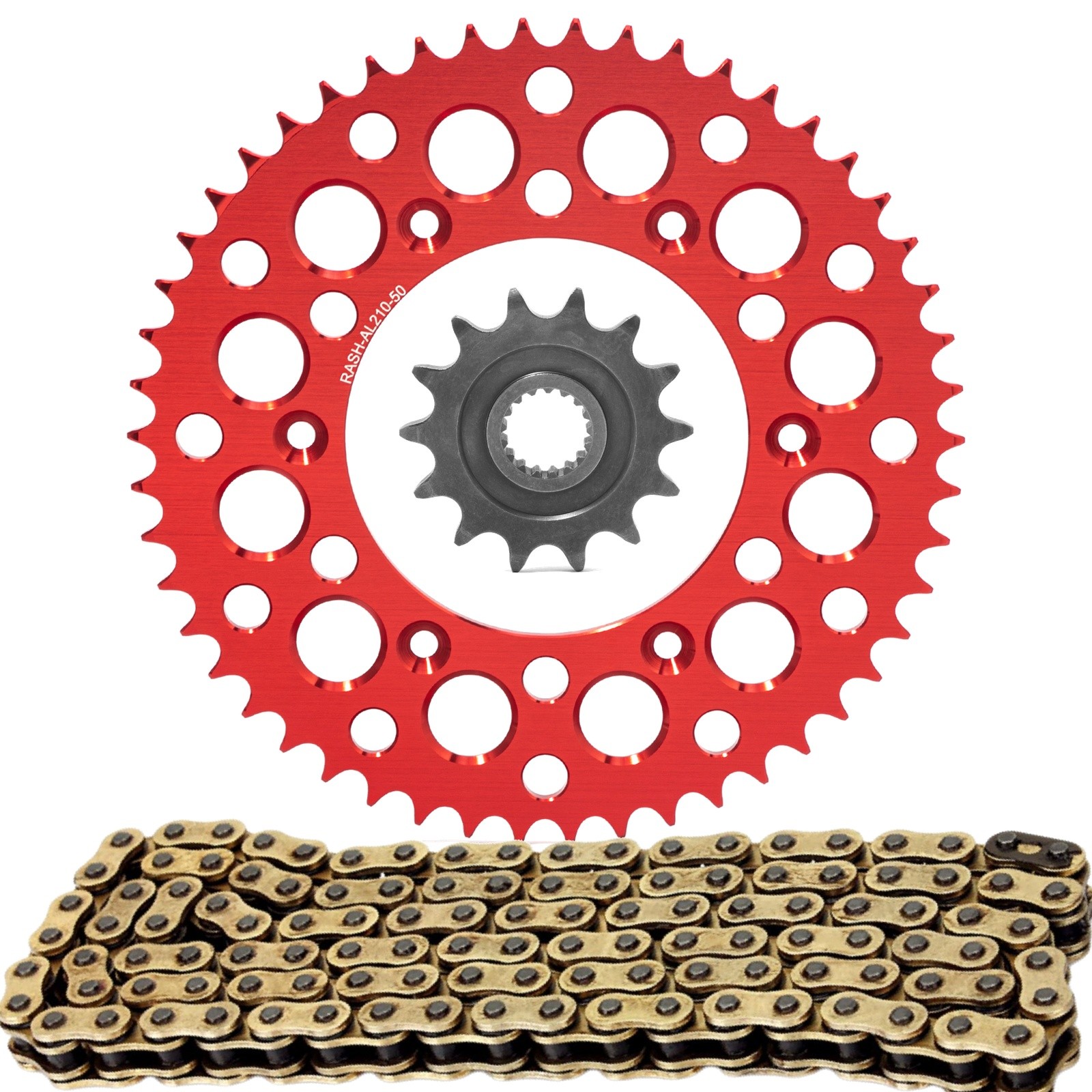 CR250 CR500 CRF450 for Honda 520 Pitch 14T 50T X-Ring Chain and Sprocket Kit Red