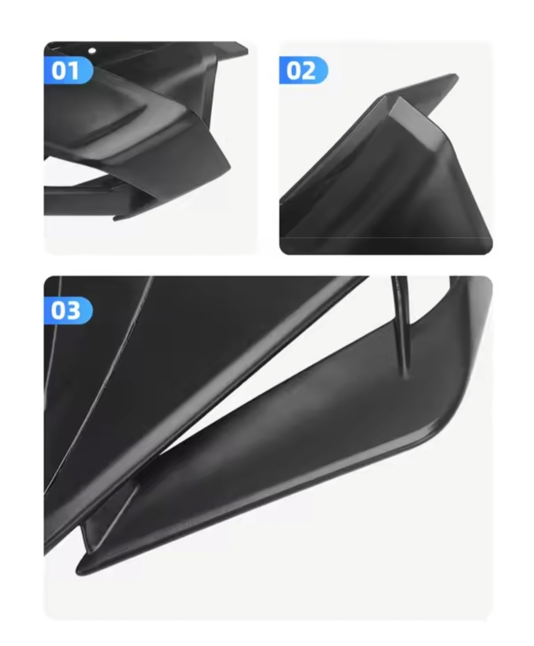 KAWASAKI ZX-4R Winglet Aerodynamic Wing Kit Spoiler Matte Black 2023-