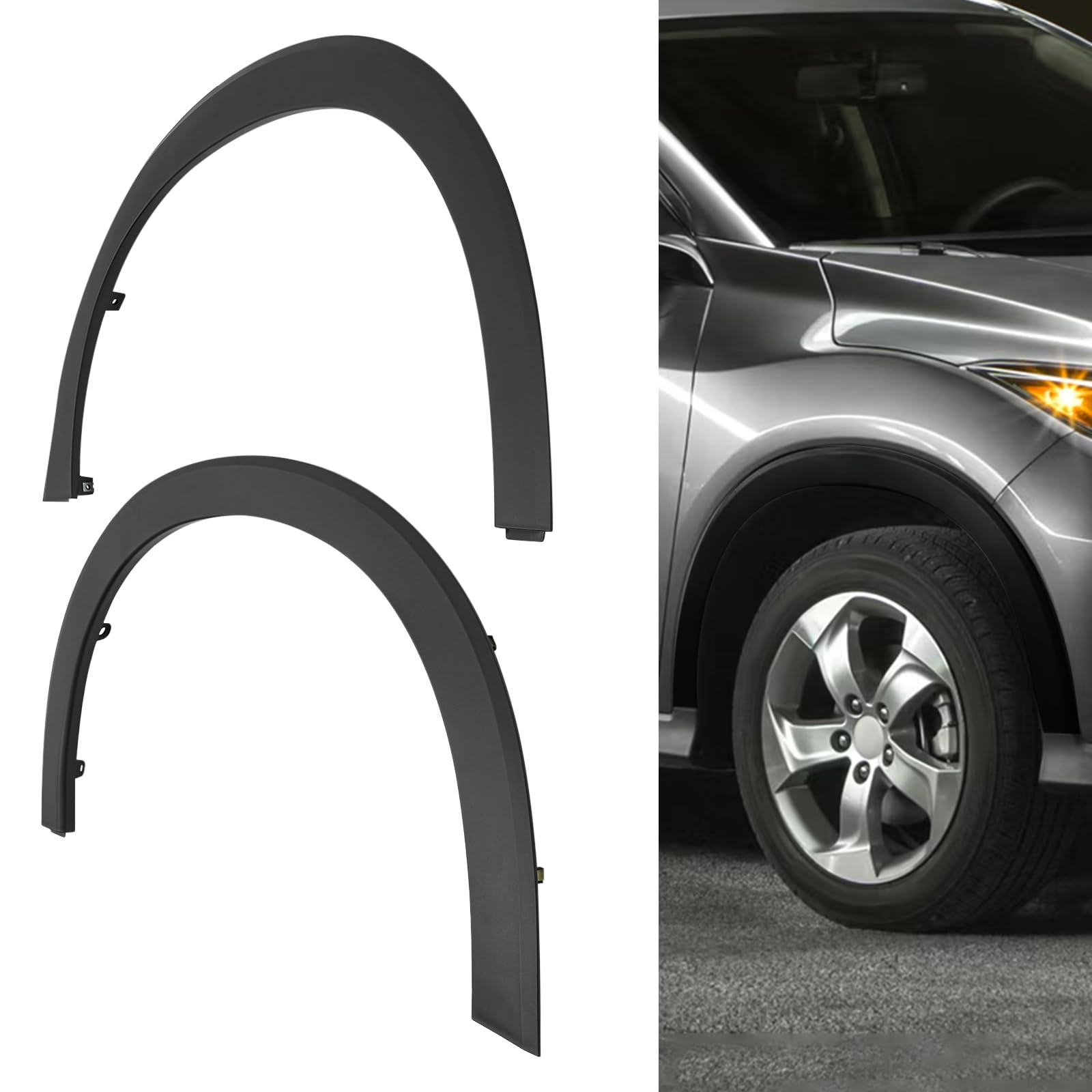 Pair Front Flare Fenders for HR-V 2016-2022 Left Right Side