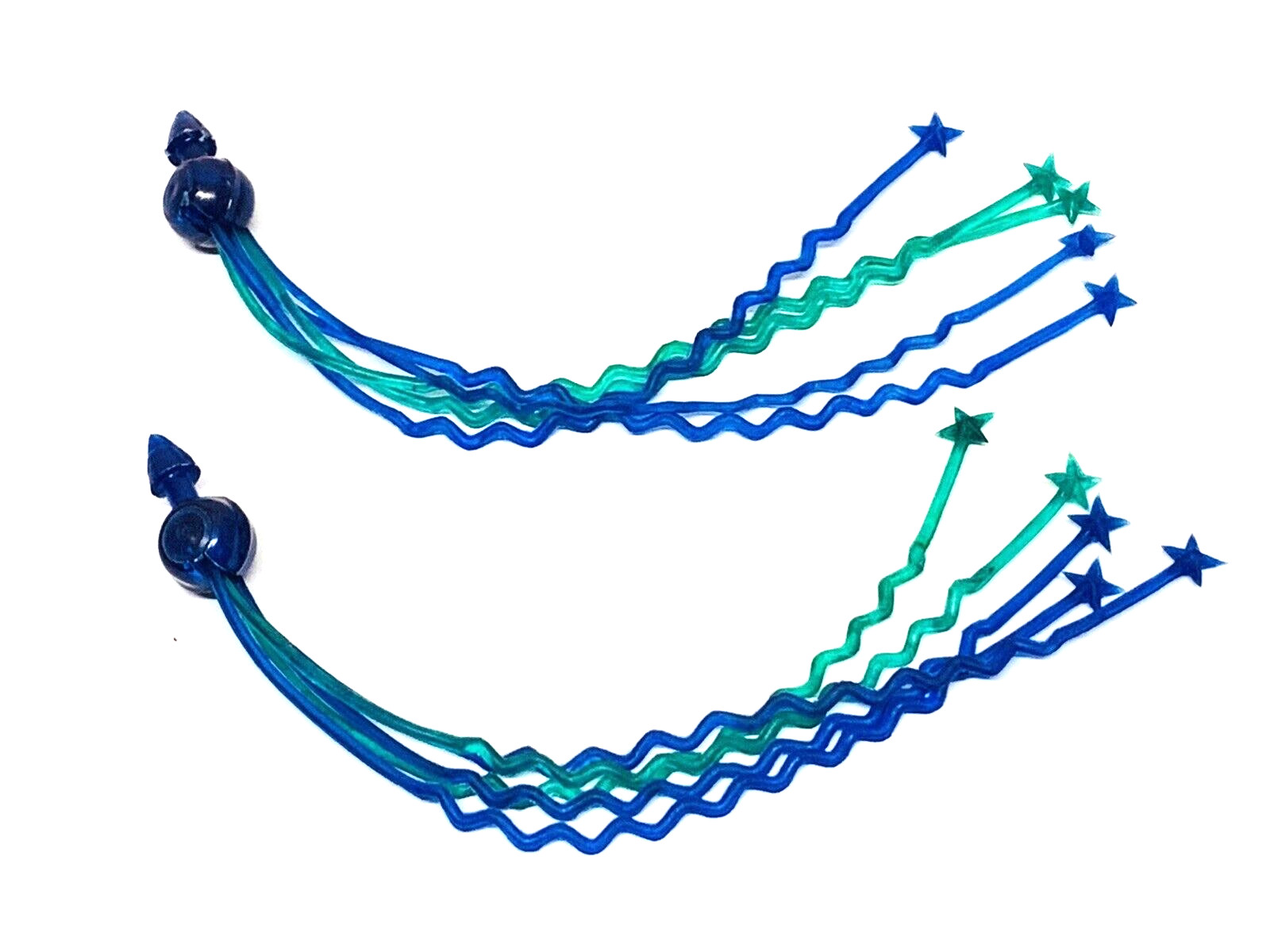 LAMBRETTA VESPA BIEMME BLUE BALL BLUE AND GREEN MOD STYLE ZIG ZAG TASSELS