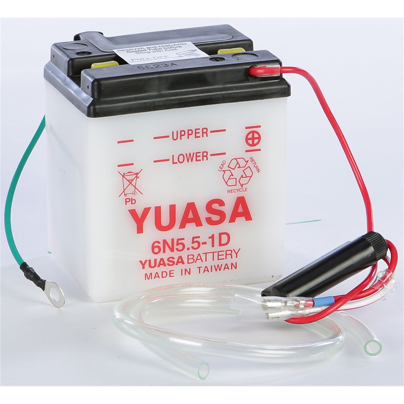 Yuasa Battery 6N5.5-1D Conventional Acid Sold Separately YUAM2655B