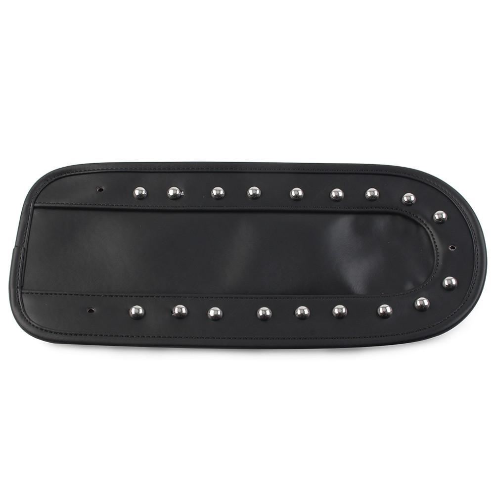 Fit Harley Softail Heritage Black Flame Stitch Leather Rear Seat Fender Bib