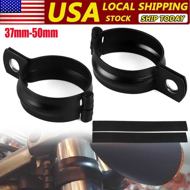 Motorcycle Tube Fork Bar Clamp Headlight Spot Light Mount Bracket Holder 37-50mm
