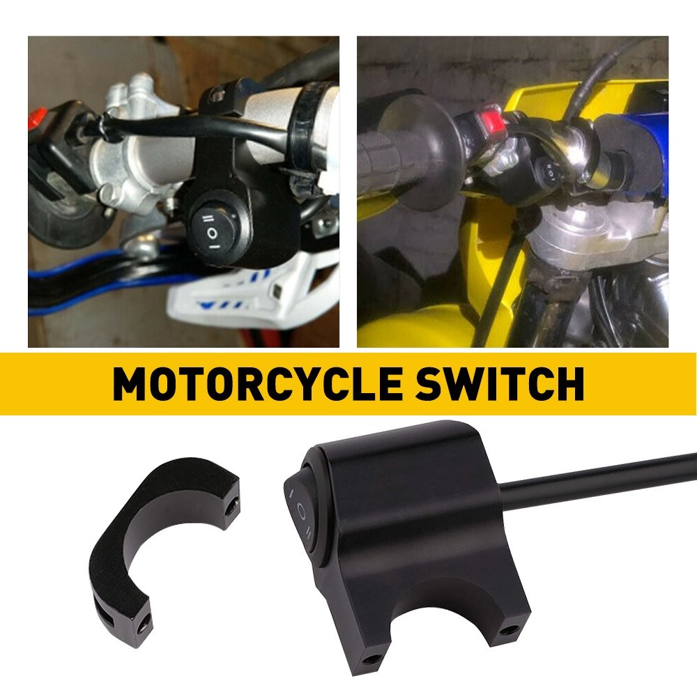 2X 7/8″ Motorcycle Handlebar Mount ON-OFF Switch 12V For Headlight Fog Lights La
