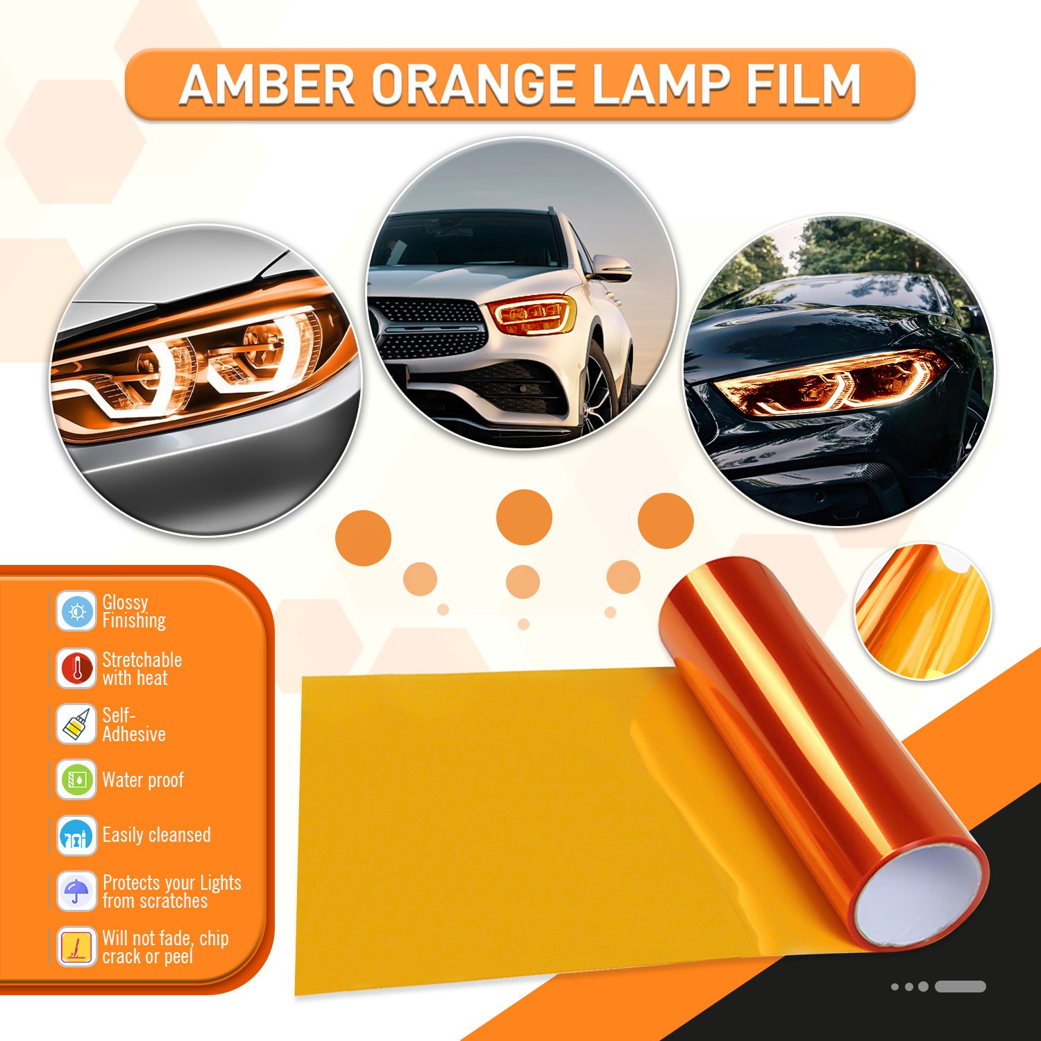 Durable Light Tint Film Motorcycle Accessories Protection and Easy Installation