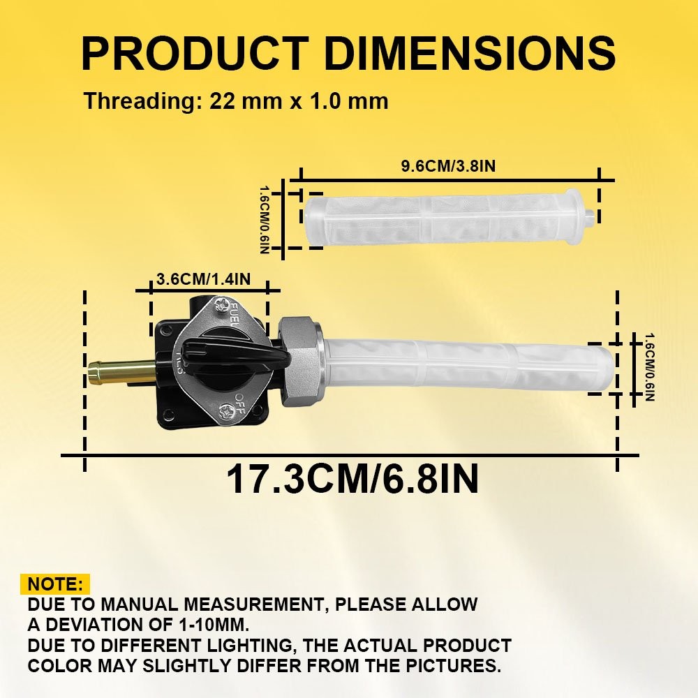 1-10X22mm Fuel Valve Petcock For Harley Bad Boy FXSTSB 95-17 Blackline FXS 11-13