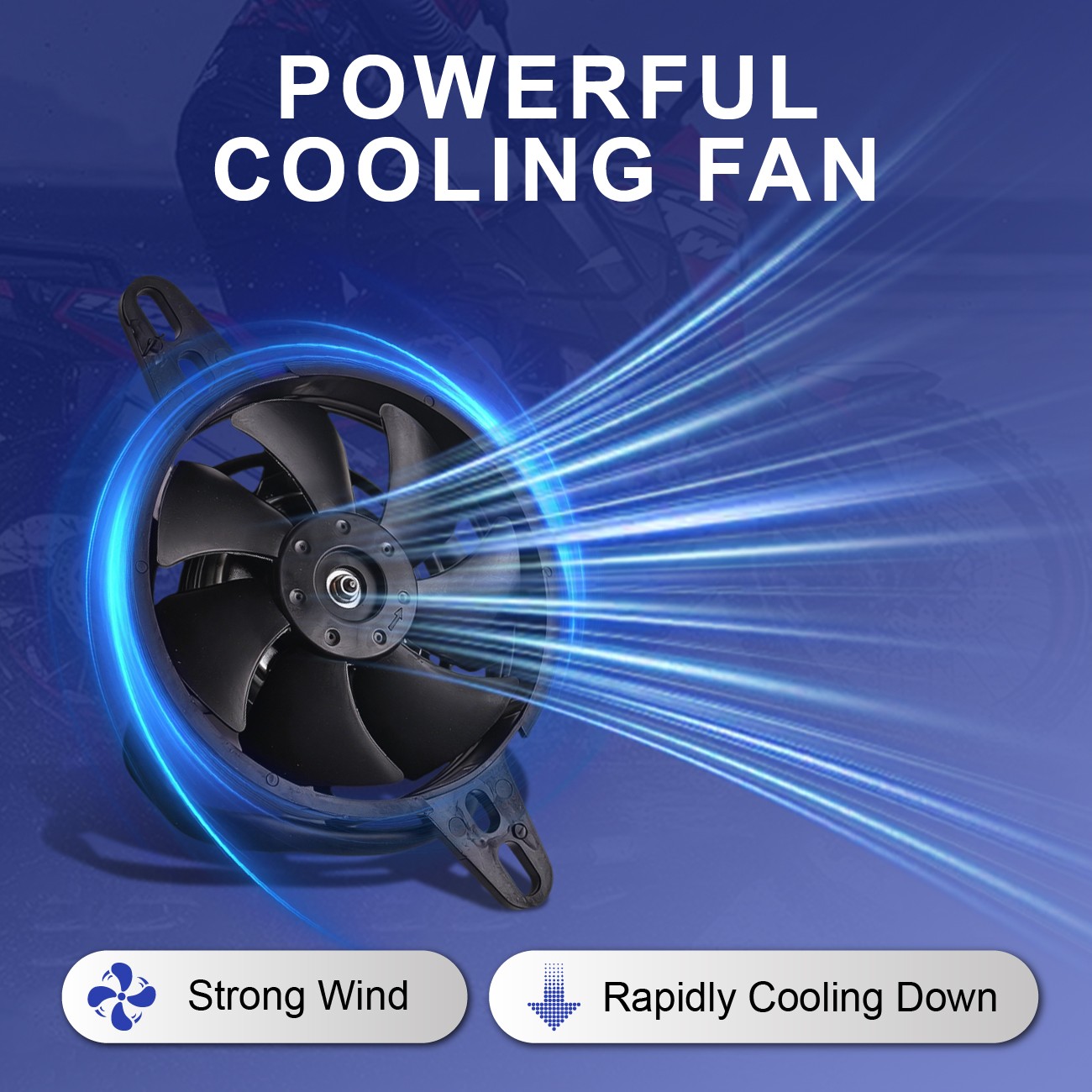 4inch Universal Motorcycle Radiator Cooling Fan Electric Fan For Dirt Bike ATV