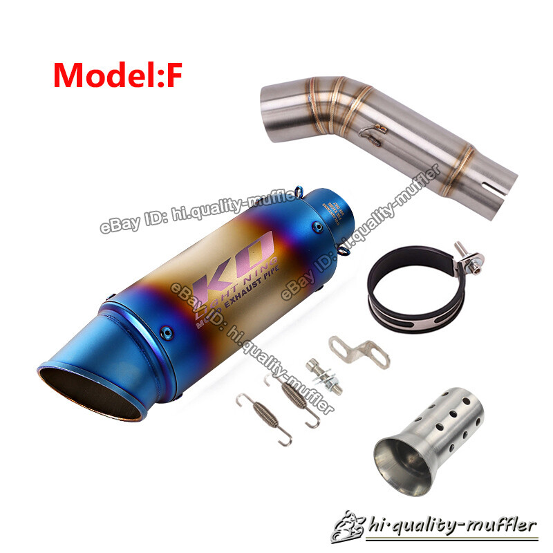 For Suzuki GSXS750 GSR750 BK750 Slip-on Exhaust Pipe DB Killer Middle Link Tube