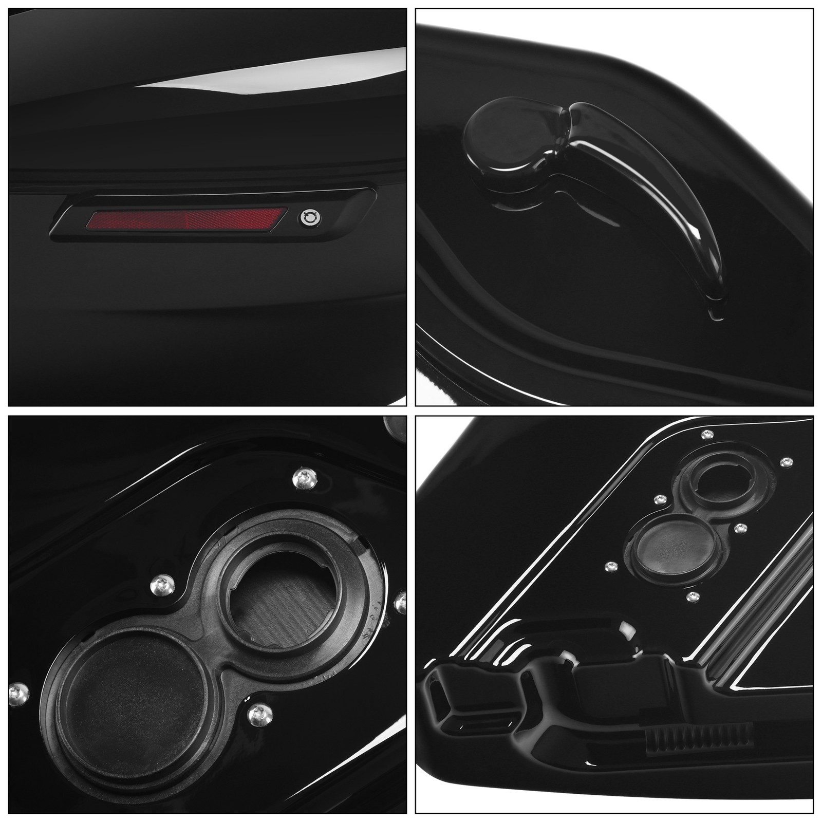 Vivid Black Saddlebags Saddle Bag Fit For Harley Street Road Glide 2024-2026