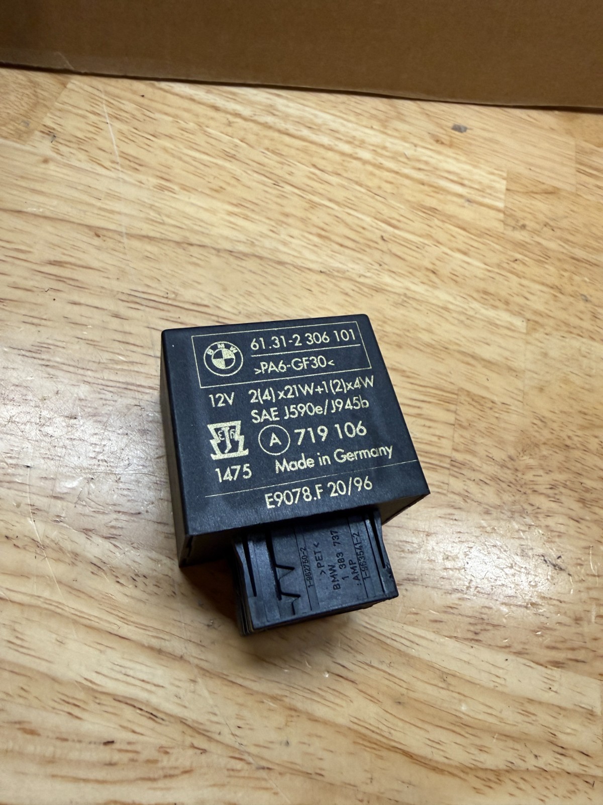 BMW Turn Signal Relay p/n 61312306101 (rare and hard to find OE part)