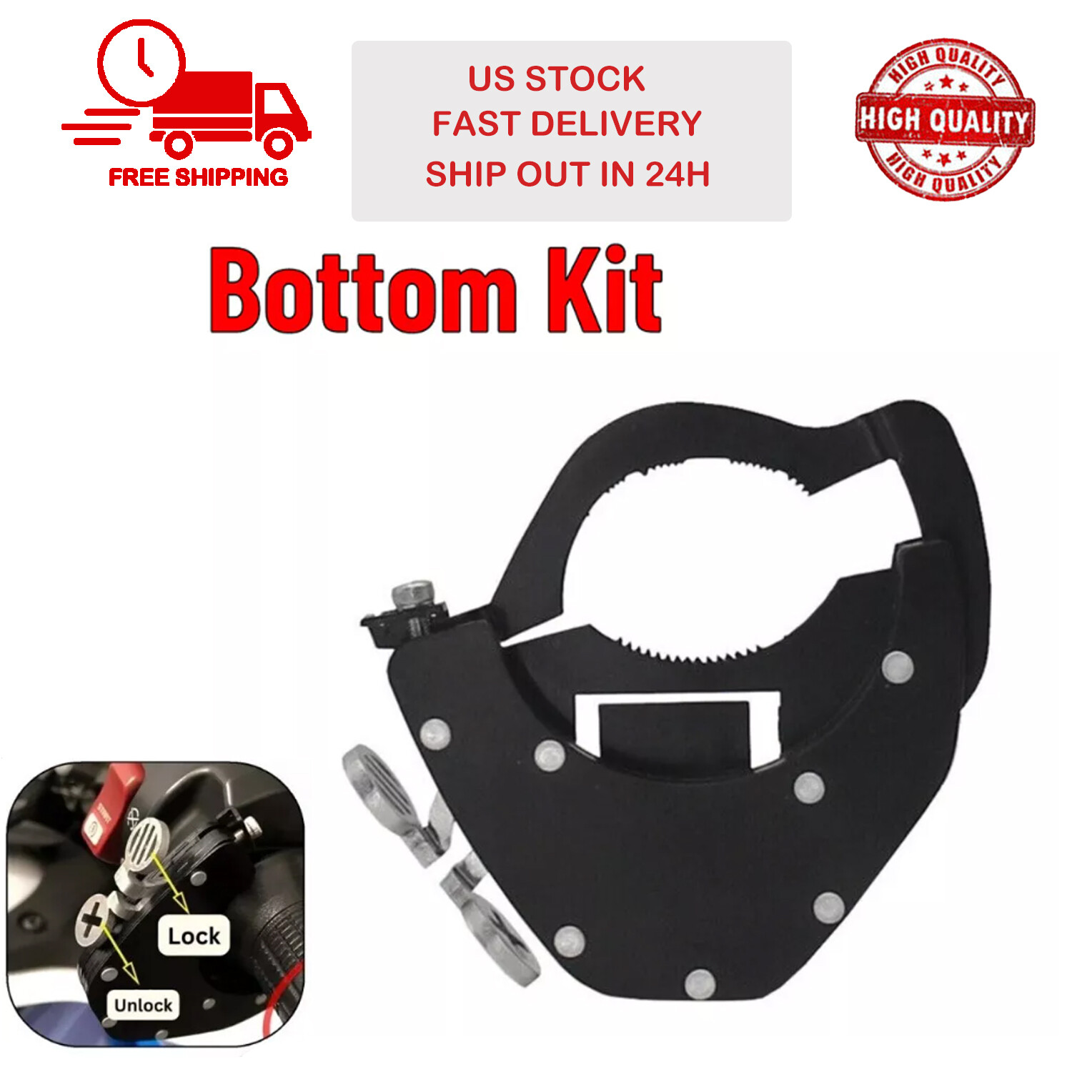 Universal Motorcycle Cruise Control Throttle Lock Assist Bottom Kits fast ship