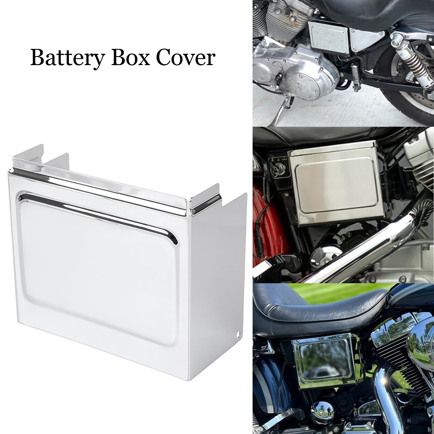 Chrome Battery Box Cover For Harley 1997-2005 Dyna Sportster 1200 883 1997-2003