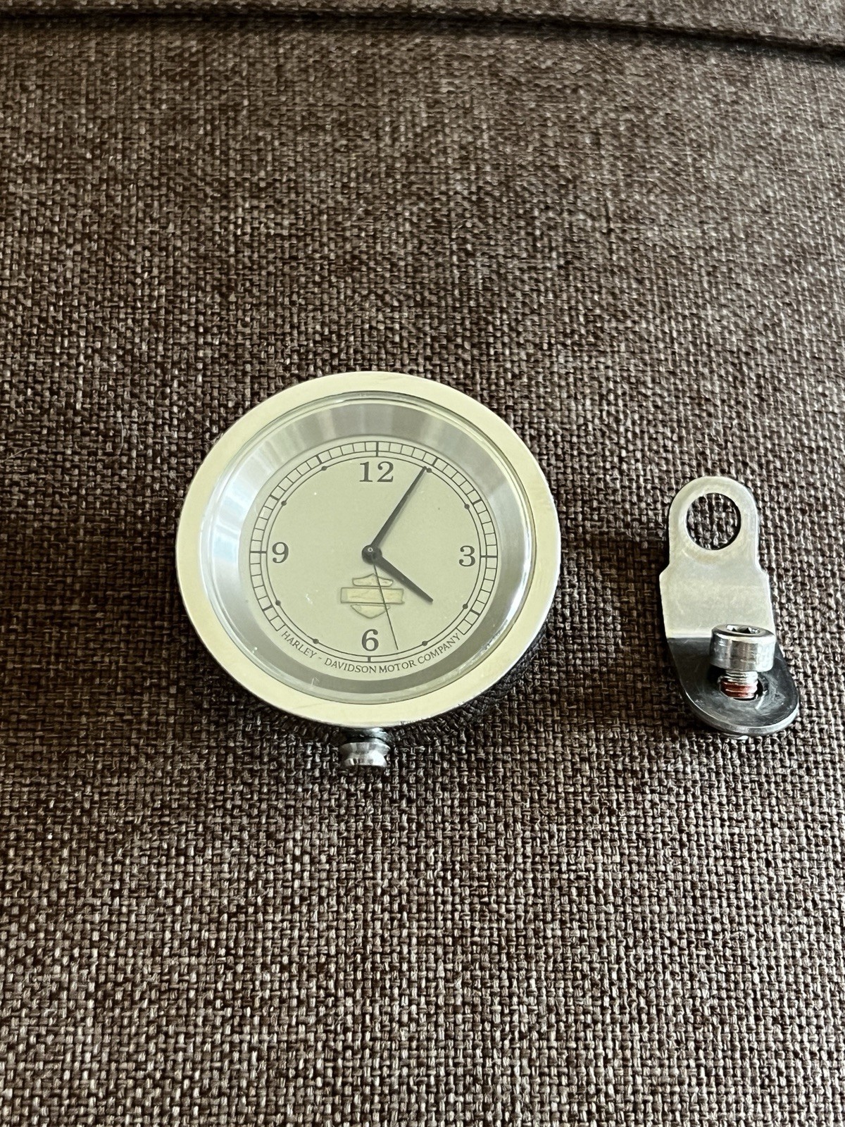 💥Genuine Harley-Davidson handlebar clock – chrome-plated Silver Dial 🇺🇸
