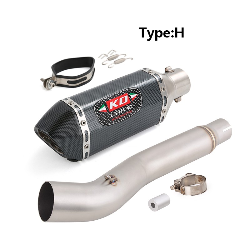 Muffler Silencer Tip Mid Link Slip-on Exhaust System For Honda CBR250R 2011-2016