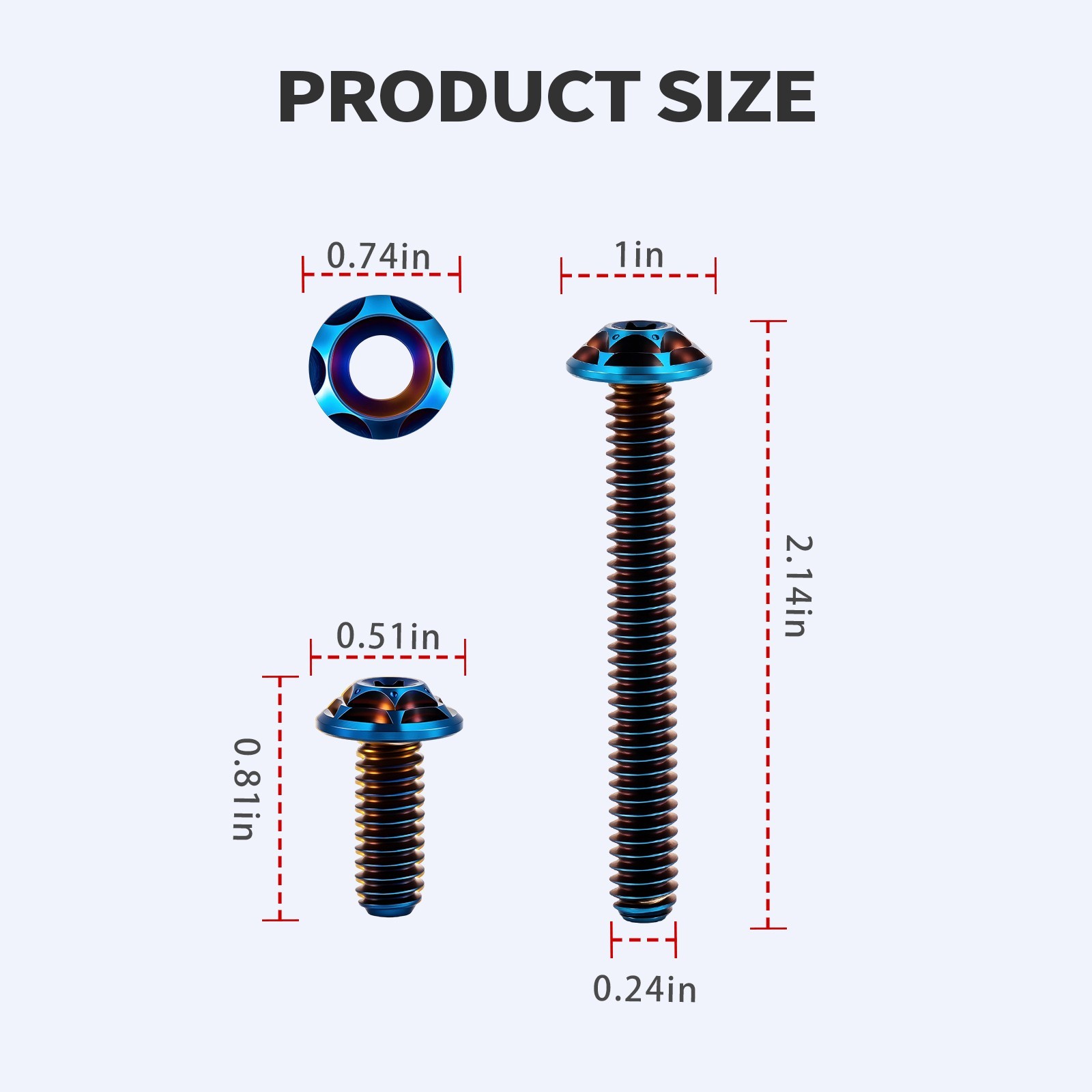 Titanium Fairing Windshield Bolt Screw For Harley Street Electra Glide 2014-2023